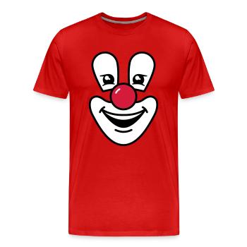 Clown - T-shirt bio Premium Homme - rouge - Devant - Damien (186cm)