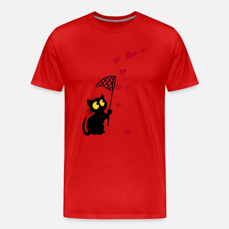 Georgie mit Herzchen - Männer Premium Bio T-Shirt - Rot