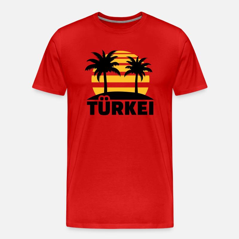 Türkei - Männer Premium Bio T-Shirt - Rot