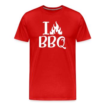 BBQ Geschenke, Grill Geschenke - Männer Premium Bio T-Shirt - Rot - Vorne - Damien (186cm)
