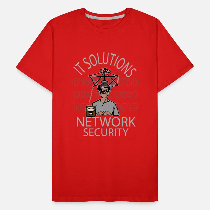 Network Security - IT - Computer - Netzwerk Männer Premium Bio T-Shirt