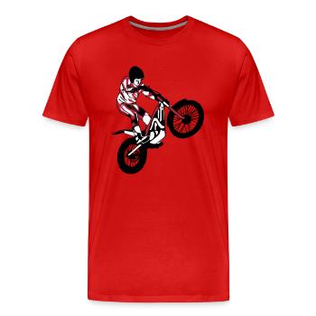 Trial Racing - Men's Premium Organic T-Shirt - red - Front - Damien (186cm)