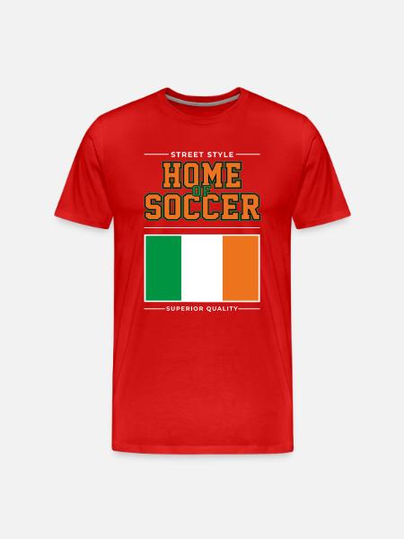 Home of Soccer - Men's Premium Organic T-Shirt - red