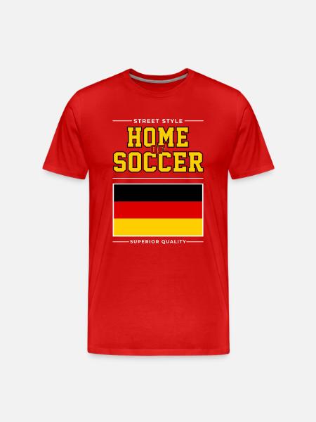 Home of Soccer - Men's Premium Organic T-Shirt - red