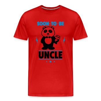 Soon uncle – Ready for uncle life! - Men's Premium Organic T-Shirt - red - Front - Damien (186cm)