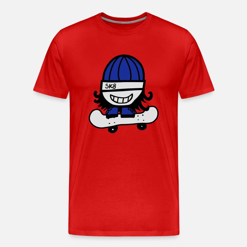 Skate comic de - Männer Premium Bio T-Shirt - Rot
