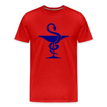 doc191 - T-shirt bio Premium Homme - rouge - Devant - Damien (186cm)