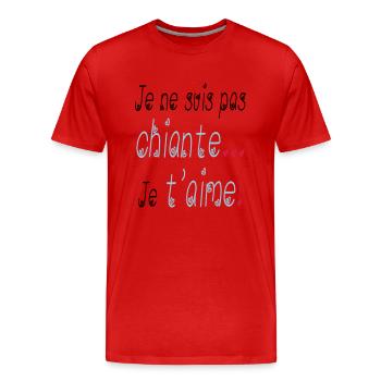 Je t'aime - T-shirt bio Premium Homme - rouge - Devant - Damien (186cm)