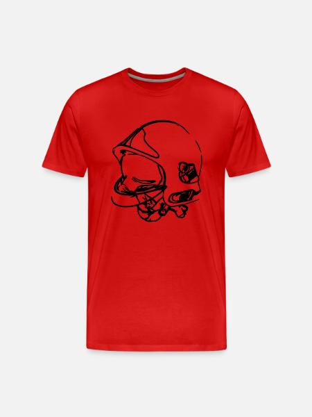 firefighter helmet - Men's Premium Organic T-Shirt - red