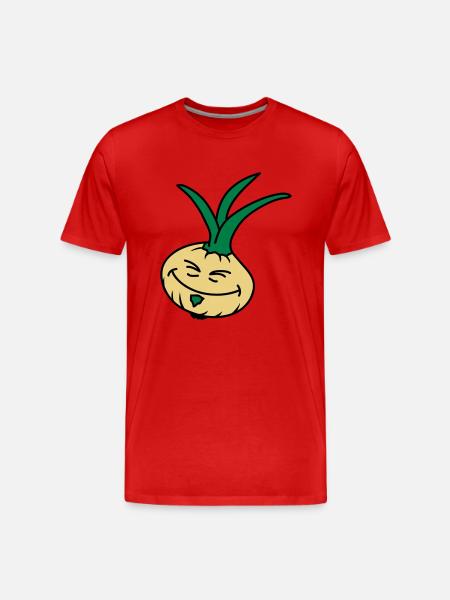 Funny Onion - Männer Premium Bio T-Shirt - Rot