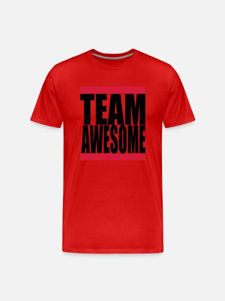 team awsome - Männer Premium Bio T-Shirt - Rot