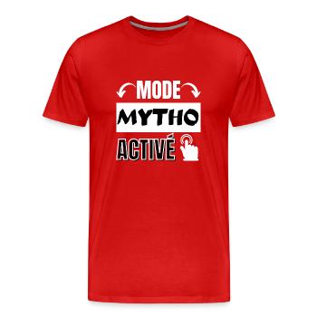 mode mytho - T-shirt bio Premium Homme - rouge - Devant - Damien (186cm)