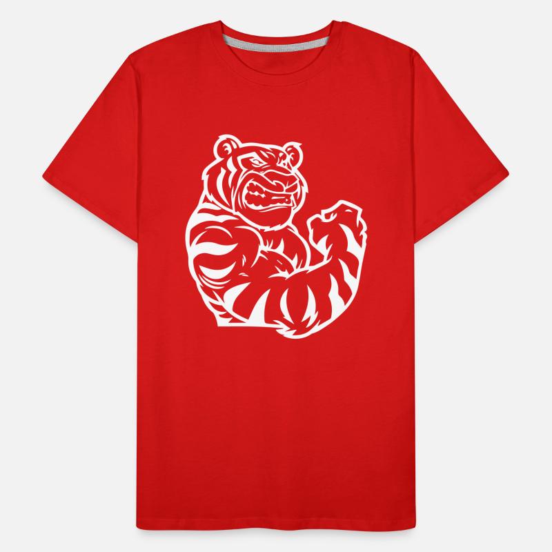 Tiger Bodybuilding Biceps Men's Premium Organic T-Shirt