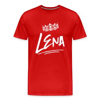 Lena - T-shirt bio Premium Homme - rouge - Devant - Damien (186cm)