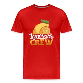 Zitronenlimonade Zitronen Limonade Lemonade Crew - T-shirt bio Premium Homme - rouge - Devant - Damien (186cm)
