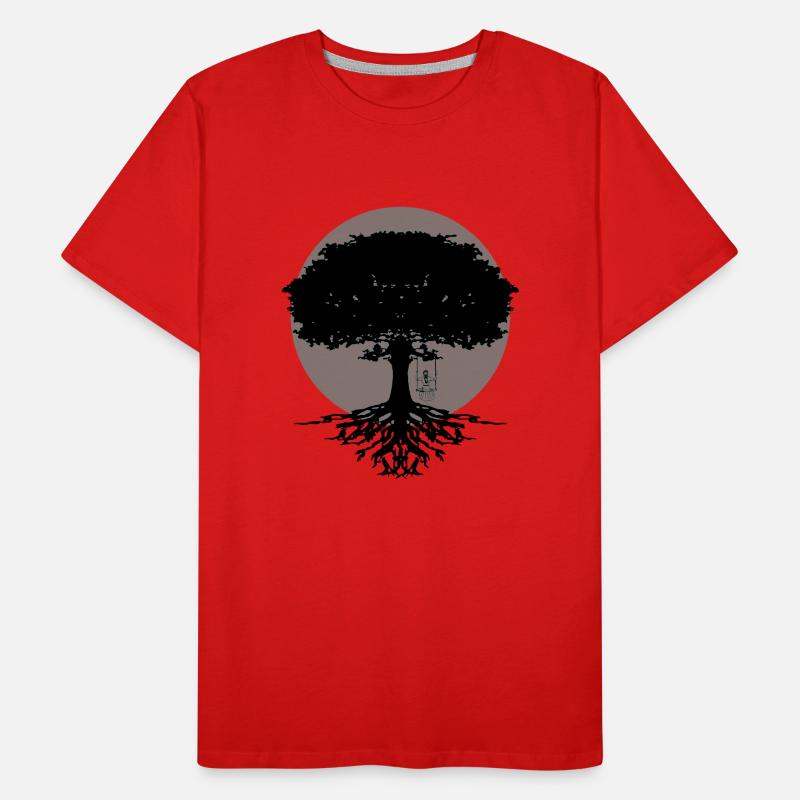 Mädchen Schaukelt am Baum Männer Premium Bio T-Shirt