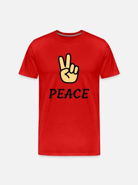 Cool peace design - Men's Premium Organic T-Shirt - red