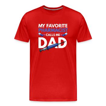 Apotheker Vater Apotheke Pharmazie PTA - Männer Premium Bio T-Shirt - Rot - Vorne - Damien (186cm)