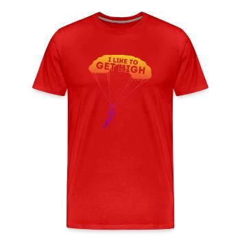 Fallschirmspringen Skydiving Base Jumping Sport - Männer Premium Bio T-Shirt - Rot - Vorne - Damien (186cm)