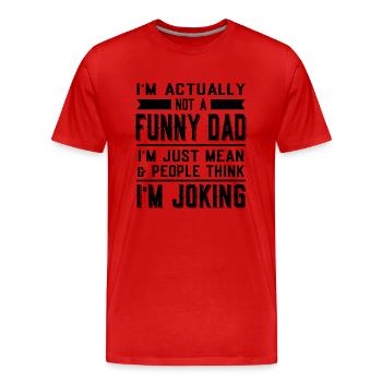 Vatertag - Männer Premium Bio T-Shirt - Rot - Vorne - Damien (186cm)