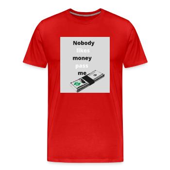 GOD 7 - Men's Premium Organic T-Shirt - red - Front - Damien (186cm)