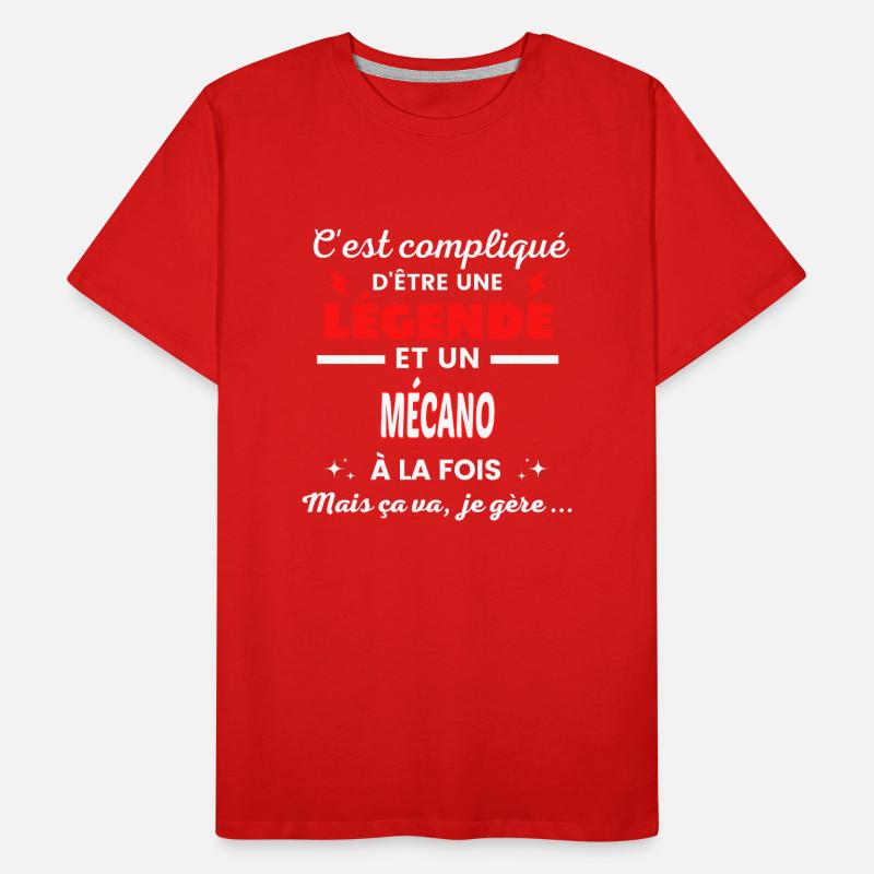 C'est compliqué phrase drôle MÉCANO T-shirt bio Premium Homme