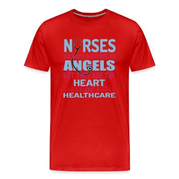 Krankenschwester Cooler Spruch T-Shirt Design - Männer Premium Bio T-Shirt - Rot - Vorne - Damien (186cm)