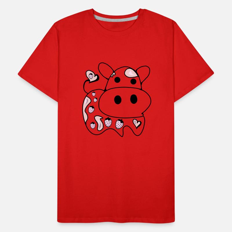 Dessin au trait - Vache T-shirt bio Premium Homme