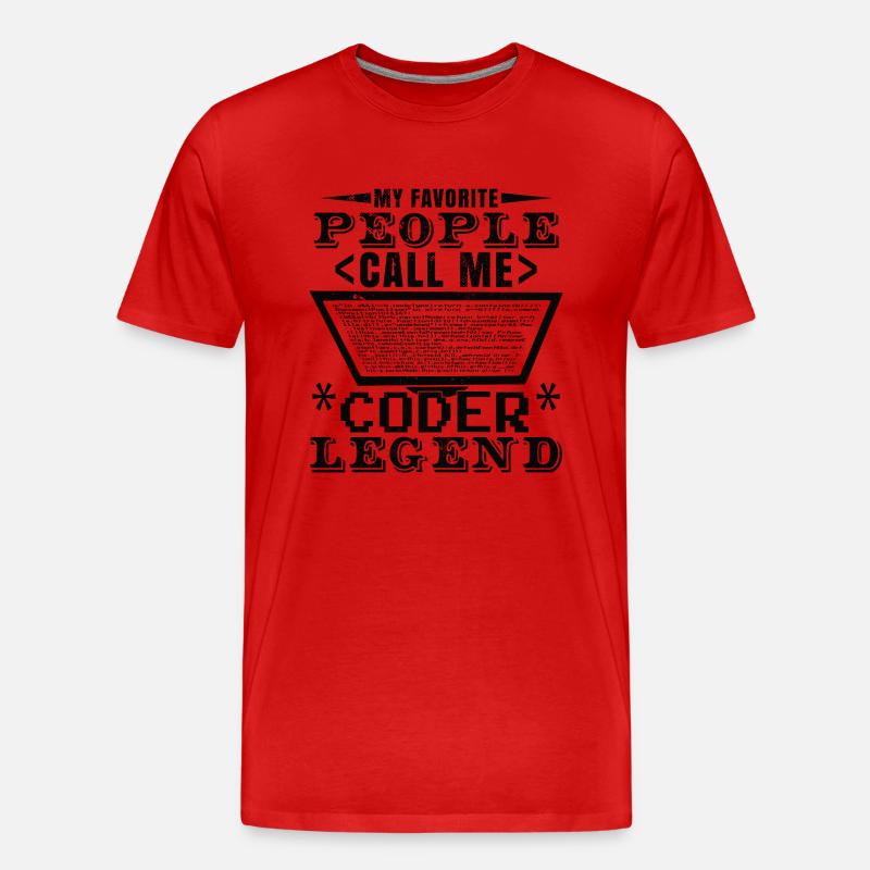 Coder Legend - Men's Premium Organic T-Shirt - red