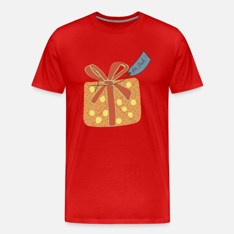 Geschenk - Männer Premium Bio T-Shirt - Rot