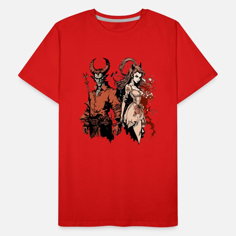 The Devil and the Witch Men's Premium Organic T-Shirt