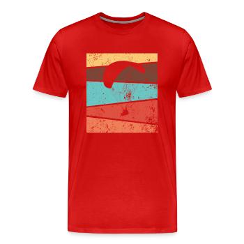 Parachute Rétro Parachute Jumping - T-shirt bio Premium Homme - rouge - Devant - Damien (186cm)