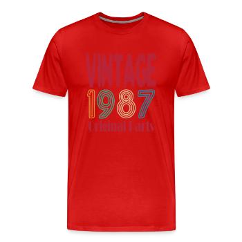 Jahrgang 1987 Geburtstagsgeschenk - Männer Premium Bio T-Shirt - Rot - Vorne - Damien (186cm)