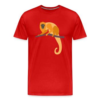 Wildtiere - Männer Premium Bio T-Shirt - Rot - Vorne - Damien (186cm)