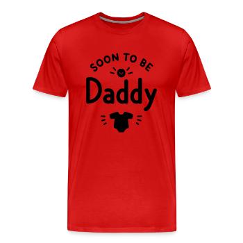 Bald Papa - Männer Premium Bio T-Shirt - Rot - Vorne - Damien (186cm)