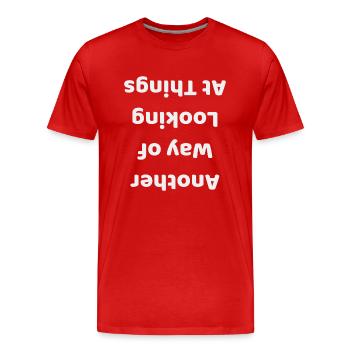 Another Way of Looking At Things - Men's Premium Organic T-Shirt - red - Front - Damien (186cm)