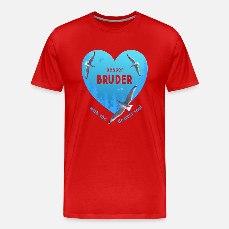bester Bruder - Männer Premium Bio T-Shirt - Rot