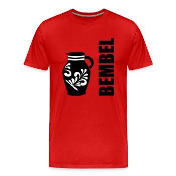 Bembel - Der original Apfelweinbembel #FFM #069 - Männer Premium Bio T-Shirt - Rot - Vorne - Damien (186cm)