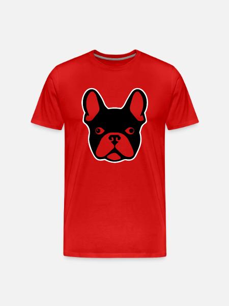 French Bulldog - Men's Premium Organic T-Shirt - red