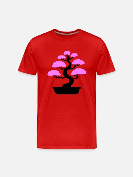 Bonsai Tree Tree - Men's Premium Organic T-Shirt - red