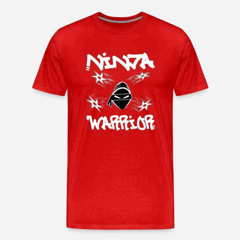 Ninja Warrior - Männer Premium Bio T-Shirt - Rot