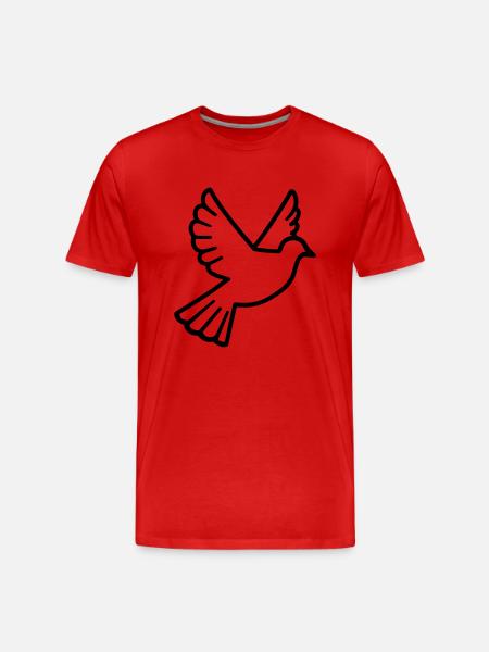 Dove - Men's Premium Organic T-Shirt - red