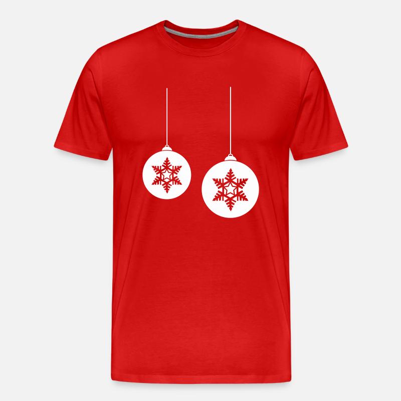 Weihnachtskugel stern 2 - Männer Premium Bio T-Shirt - Rot