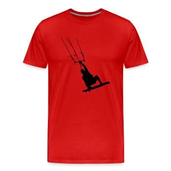 Kiter - Männer Premium Bio T-Shirt - Rot - Vorne - Damien (186cm)
