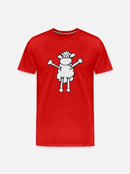 Moppel Schaf Flex - Men's Premium Organic T-Shirt - red