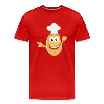 kartoffeln potato halloween gemuese vegetables30 - Männer Premium Bio T-Shirt - Rot - Vorne - Damien (186cm)