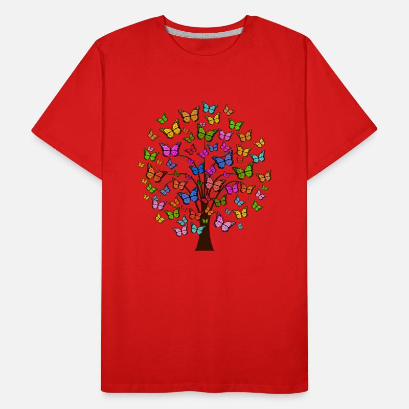 baum tree baumstamm wald forest woods77 Männer Premium Bio T-Shirt