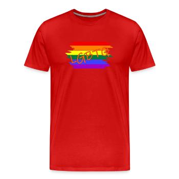 gay pride lgbtq - Männer Premium Bio T-Shirt - Rot - Vorne - Damien (186cm)