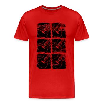 Gitarre - Männer Premium Bio T-Shirt - Rot - Vorne - Damien (186cm)