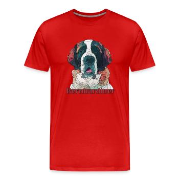 St. bernard - Men's Premium Organic T-Shirt - red - Front - Damien (186cm)